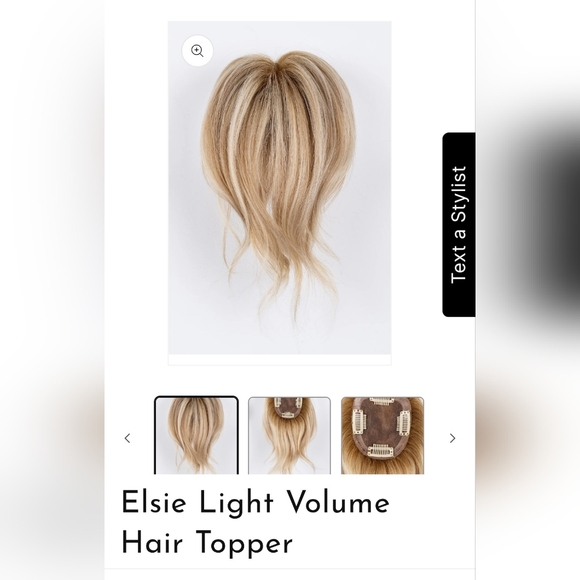 NEW Lauren Ashtyn Elsie Light Volume Hair Topper Neutral Blonde 100% Human Hair - Picture 2 of 15